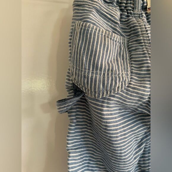 Bit’z Kids Horizontal Striped Blue and White Cargo Pants - Picture 7 of 9